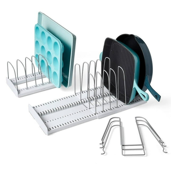 YouCopia Expandable Cookware and Adjustable Bakeware Storage Rack, 2-Piece Set YouCopia Expandable Cookware and Adjustable Bakeware Storage Rack, 2-Piece Set