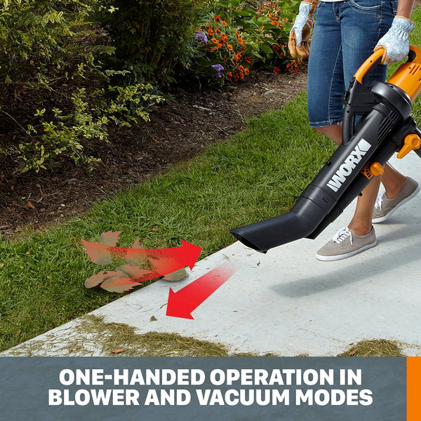 Worx TRIVAC 12 Amp 3-in-1 Blower/Mulcher/Vacuum With LEAFPRO Collection System