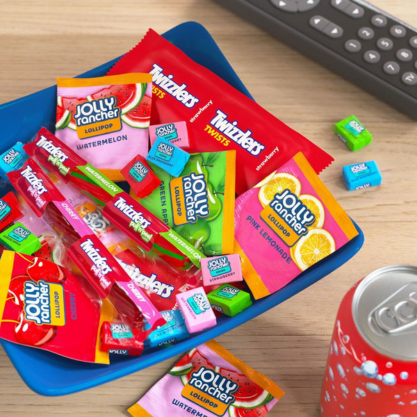JOLLY RANCHER & TWIZZLERS Fruit Flavored Candy, Variety Pack, Fun Size, 270 pcs.