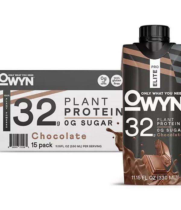 OWYN Pro Elite 32g Keto Plant Protein Shake, Chocolate 11.15 fl. oz., 15 pk. OWYN Pro Elite 32g Keto Plant Protein Shake, Chocolate 11.15 fl. oz., 15 pk.