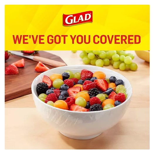 Glad Cling ‘N Seal Clear Plastic Food Wrap 400 sq. ft./roll, 2 rolls