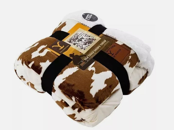 Yellowstone Silk Touch Sherpa Reverse Throw, 60" x 70"