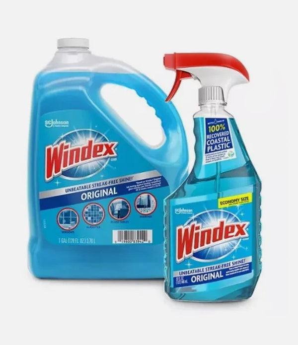 Windex Original Glass Cleaner 128 fl. oz. Refill + 32 fl. oz. Trigger Windex Original Glass Cleaner 128 fl. oz. Refill + 32 fl. oz. Trigger
