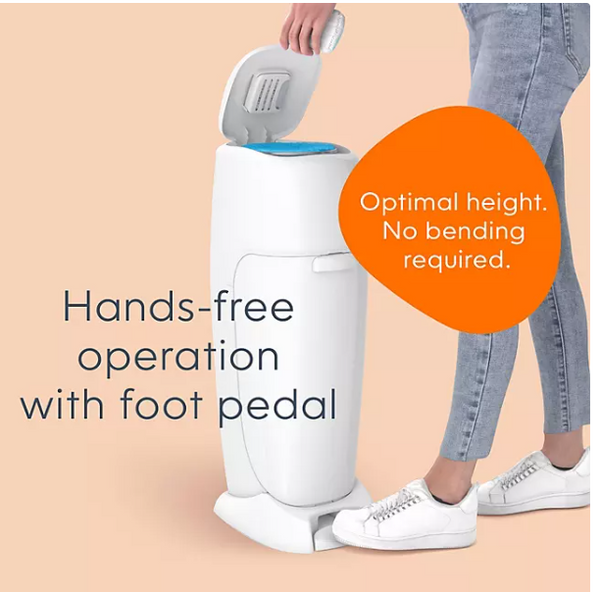 Diaper Genie Complete Gift Set Diaper Pail, 8 Refill Bags, 1 Carbon Filter, 1 Year Supply