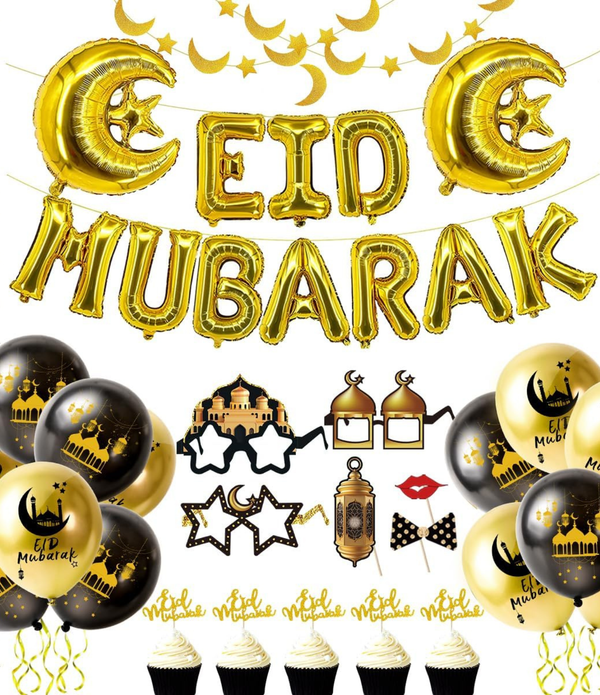 Eid Banner Party Kit with Balloons & Decorations