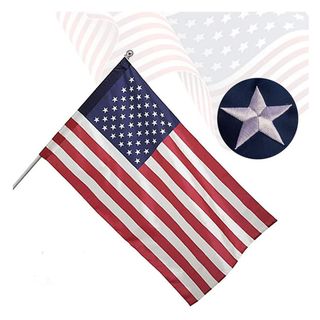 Embroidered US Flag for Outdoor Patriotic Display