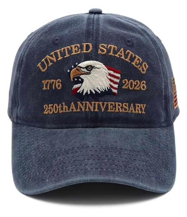 Baseball Cap USA 250th Anniversary Patriotic Hat 1776–2026
