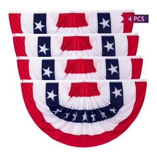 Red White Blue Flag Patriotic Bunting Set for 4th of July Decor