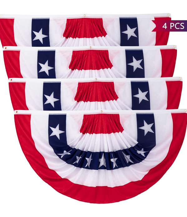 Red White Blue Flag Patriotic Bunting Set for 4th of July Decor