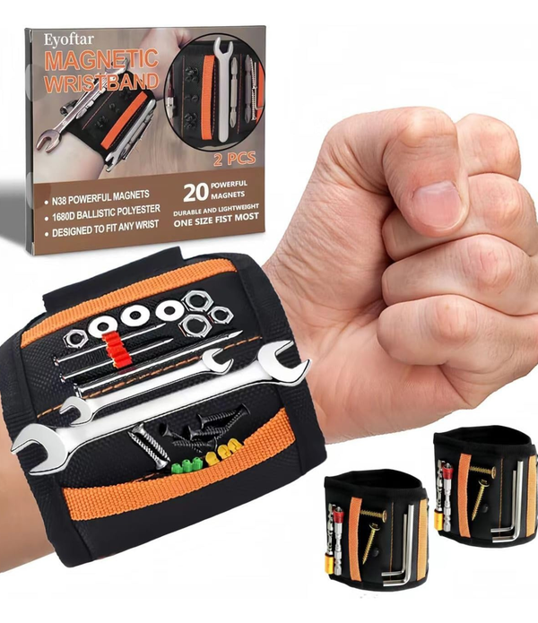 Construction Tools Magnetic Wristband 2-Pack Father’s Day Gift