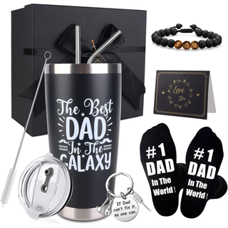 Gifts for Dad 8-Piece Father’s Day Gift Set with Tumbler & Accessories