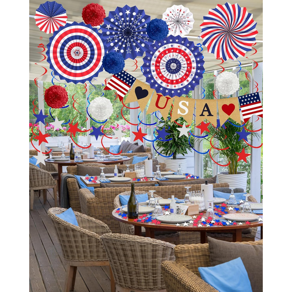 Veterans Day Decorations Patriotic Party Decoration Kit for Indoor & Outdoor Use
