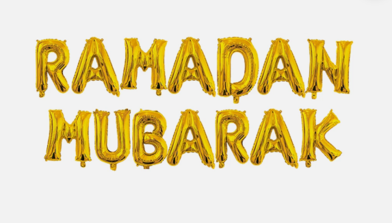 Blue & Silver Bumper Ramadan Mubarak Banners Bunting Balloons Decorate Balloon