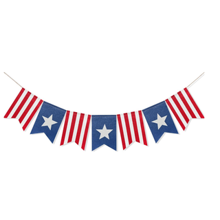USA Flag Bunting Patriotic 4th of July Banner Decor