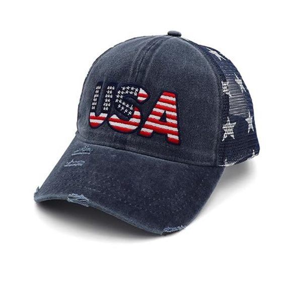 American Flag Hats Patriotic Trucker Cap for 4th of July