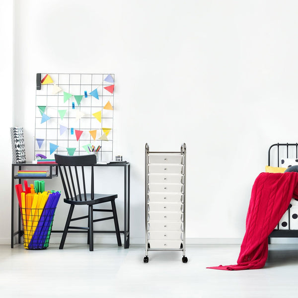Seville Classics 10 Drawer Cart (Multiple Colors)