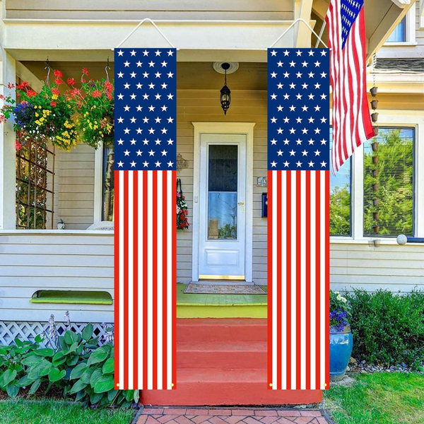 4th of July Decorations Outdoor Patriotic Porch Banner Set