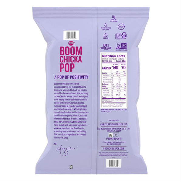 Angie’s BOOMCHICKAPOP Sweet & Salty Kettle Corn, 25 oz.