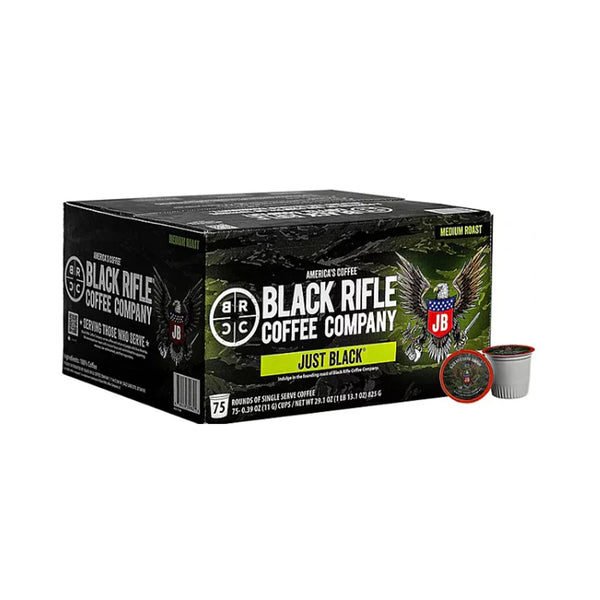 Black Rifle Coffee Company Just Black, Medium Roast K-Cup Coffee Pods - 75 Count