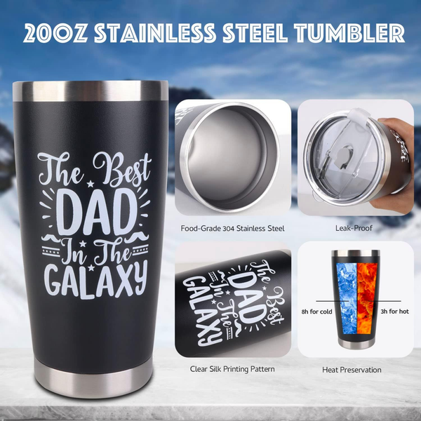 Gifts for Dad 8-Piece Father’s Day Gift Set with Tumbler & Accessories
