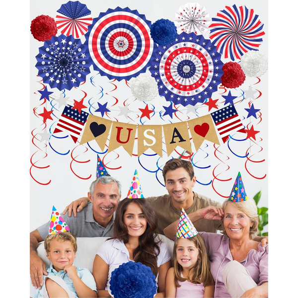Veterans Day Decorations Patriotic Party Decoration Kit for Indoor & Outdoor Use