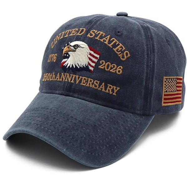 Baseball Cap USA 250th Anniversary Patriotic Hat 1776–2026