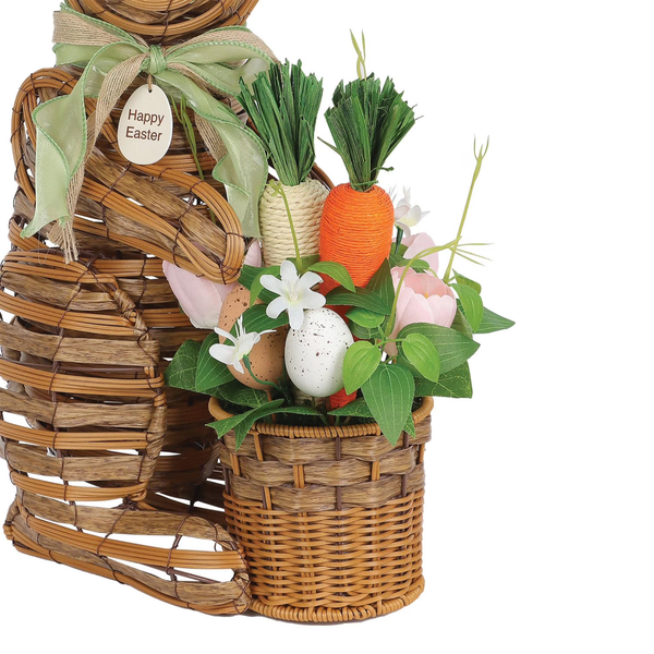 Outdoor Easter Decorations – 27" Woven Bunny Porch Décor