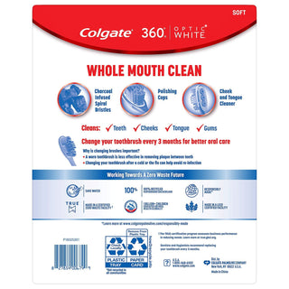 Colgate Optic White 360 Soft Manual Toothbrush, 8 ct.