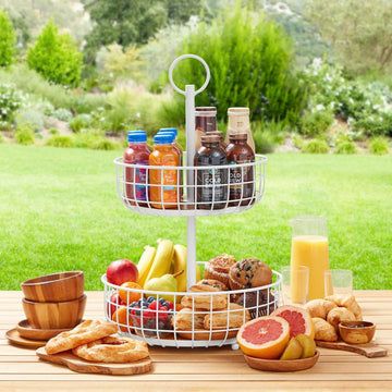 Member's Mark 2-Tier Wire Basket Stand, Assorted Colors
