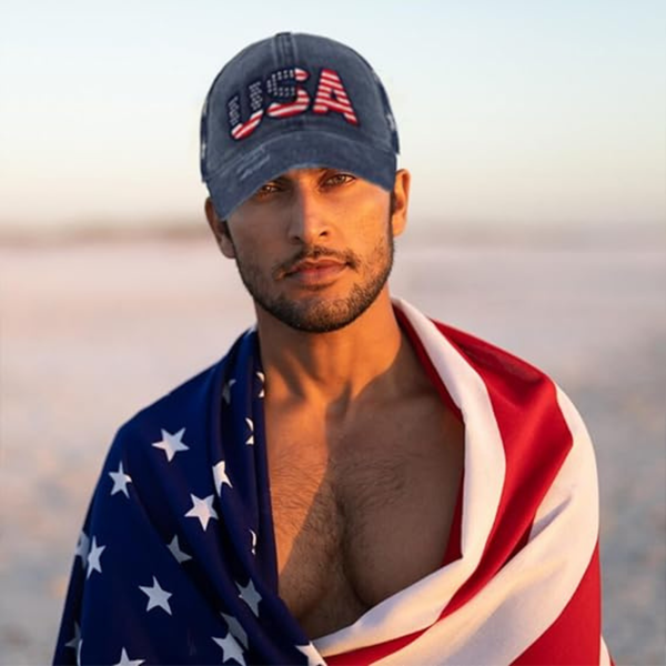 American Flag Hats Patriotic Trucker Cap for 4th of July