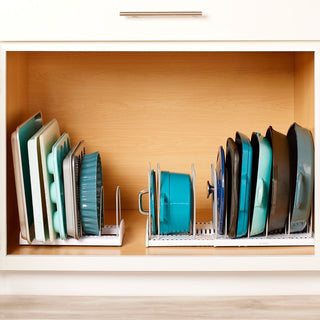 YouCopia Expandable Cookware and Adjustable Bakeware Storage Rack, 2-Piece Set