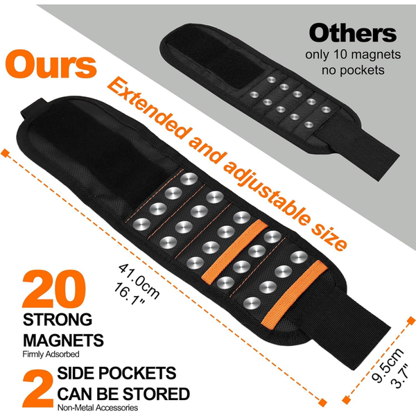 Construction Tools Magnetic Wristband 2-Pack Father’s Day Gift