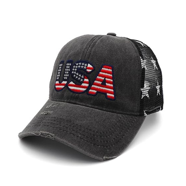American Flag Hats Patriotic Trucker Cap for 4th of July