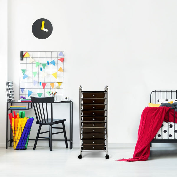 Seville Classics 10 Drawer Cart (Multiple Colors)