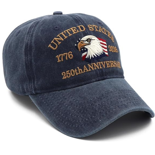 Baseball Cap USA 250th Anniversary Patriotic Hat 1776–2026