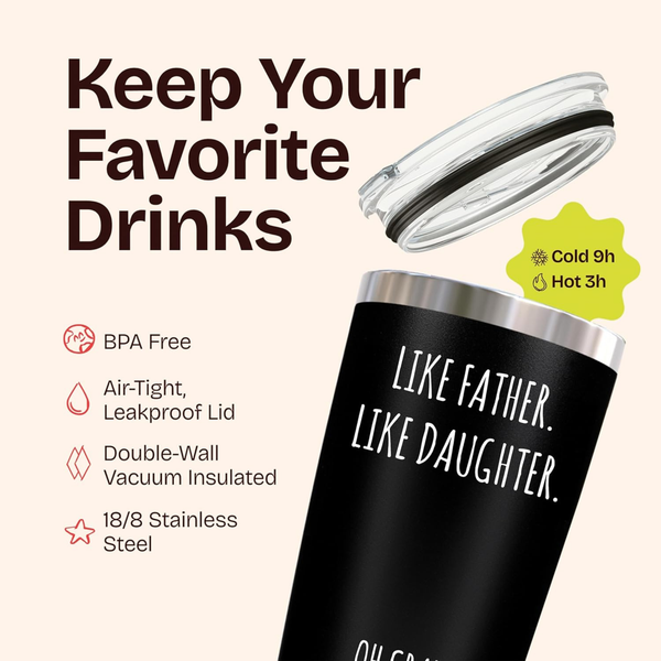 Coffee Funny Mugs 20oz Father’s Day Tumbler Gift for Dad