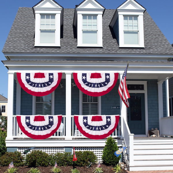 Red White Blue Flag Patriotic Bunting Set for 4th of July Decor