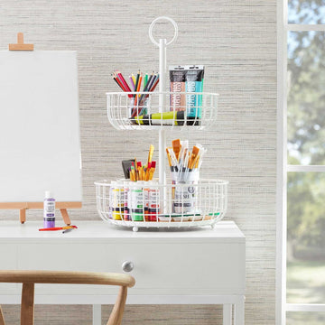 Member's Mark 2-Tier Wire Basket Stand, Assorted Colors