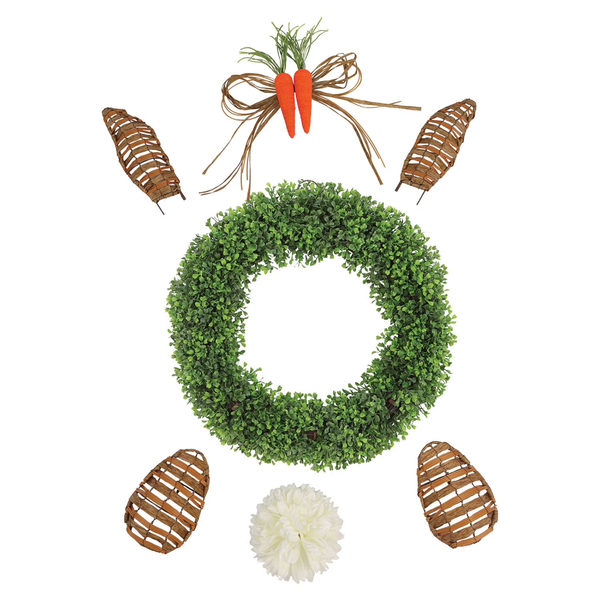 Door Decorations for Easter – 22" Woven Bunny Wreath for Spring & Seasonal Décor