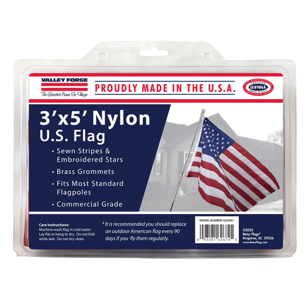 Nylon American Flag 3x5 Durable Stars and Stripes Flag for Home and Outdoor Display