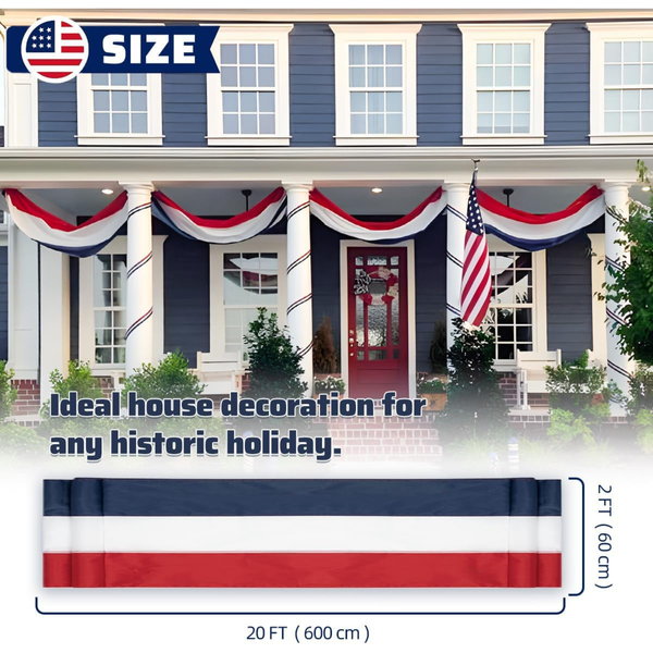US Flag Decorations Patriotic 4th of July Bunting Banner