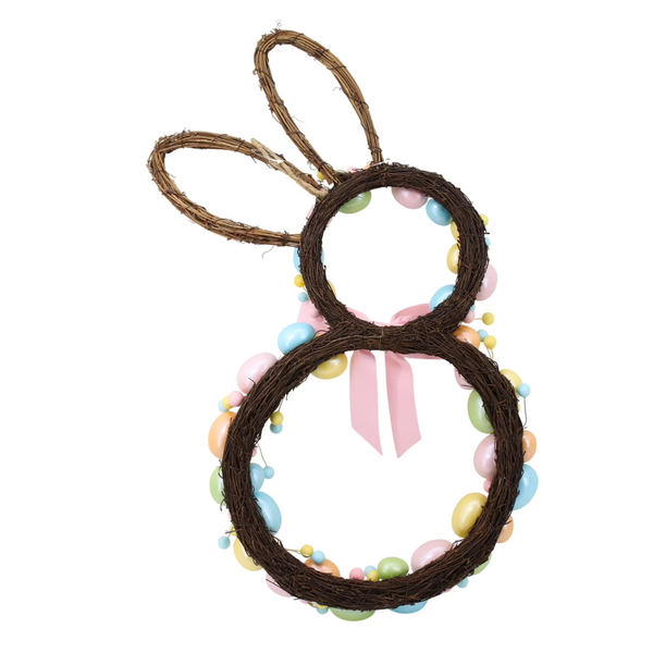 Bunny Wreath – Twig Bunny-Shaped Wreath for Easter & Spring Decor