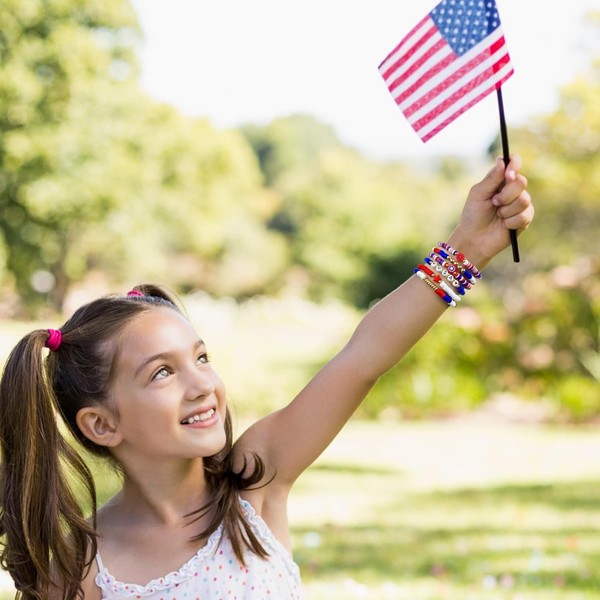 Fourth of July Accessories Patriotic Bracelet Set for Women