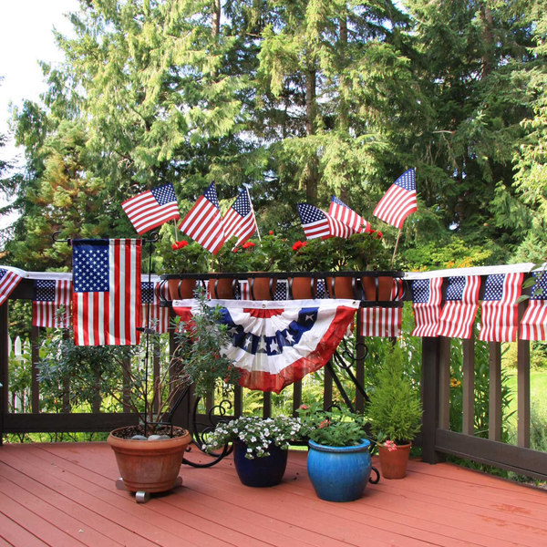 Red White and Blue Flags Patriotic Celebration Flag Kit for Memorial Day and National Events