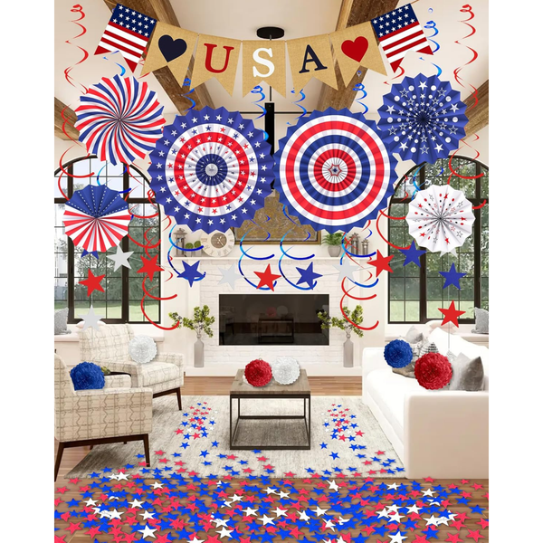 Veterans Day Decorations Patriotic Party Decoration Kit for Indoor & Outdoor Use