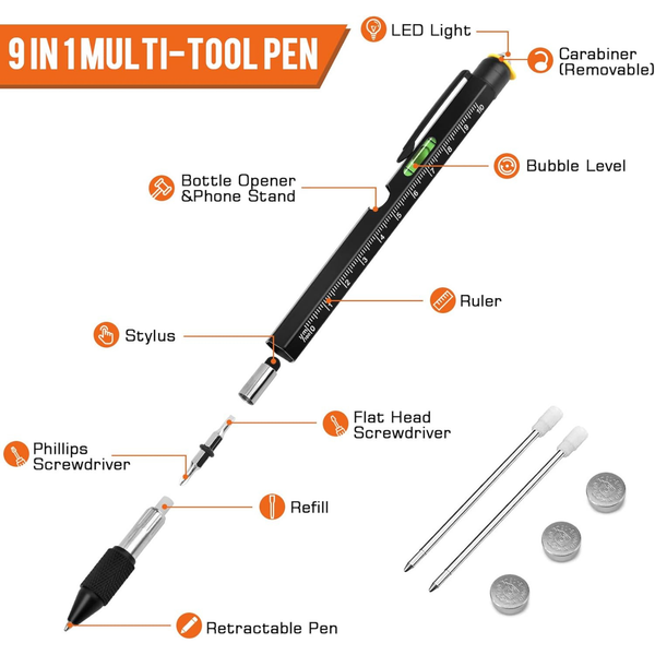 Multitool Pen 9-in-1 Father’s Day Gadget Gift for Dad