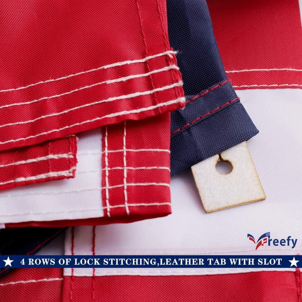 Embroidered US Flag for Outdoor Patriotic Display