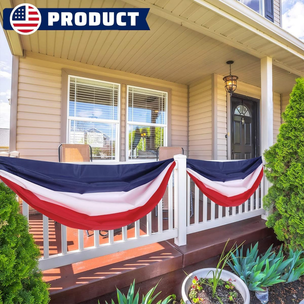 US Flag Decorations Patriotic 4th of July Bunting Banner