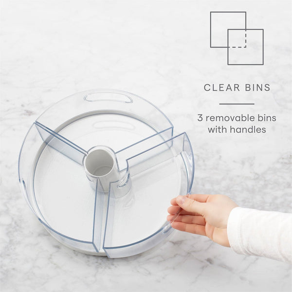 YouCopia Crazy Susan Turntable with 3 Bins Organizer Set