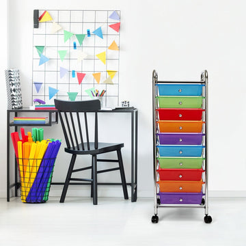 Seville Classics 10 Drawer Cart (Multiple Colors)